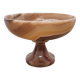 Vintage Onyx Marble Bowl On Foot 80s