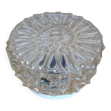 70s amber glass ceiling light