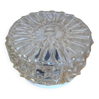 70s amber glass ceiling light