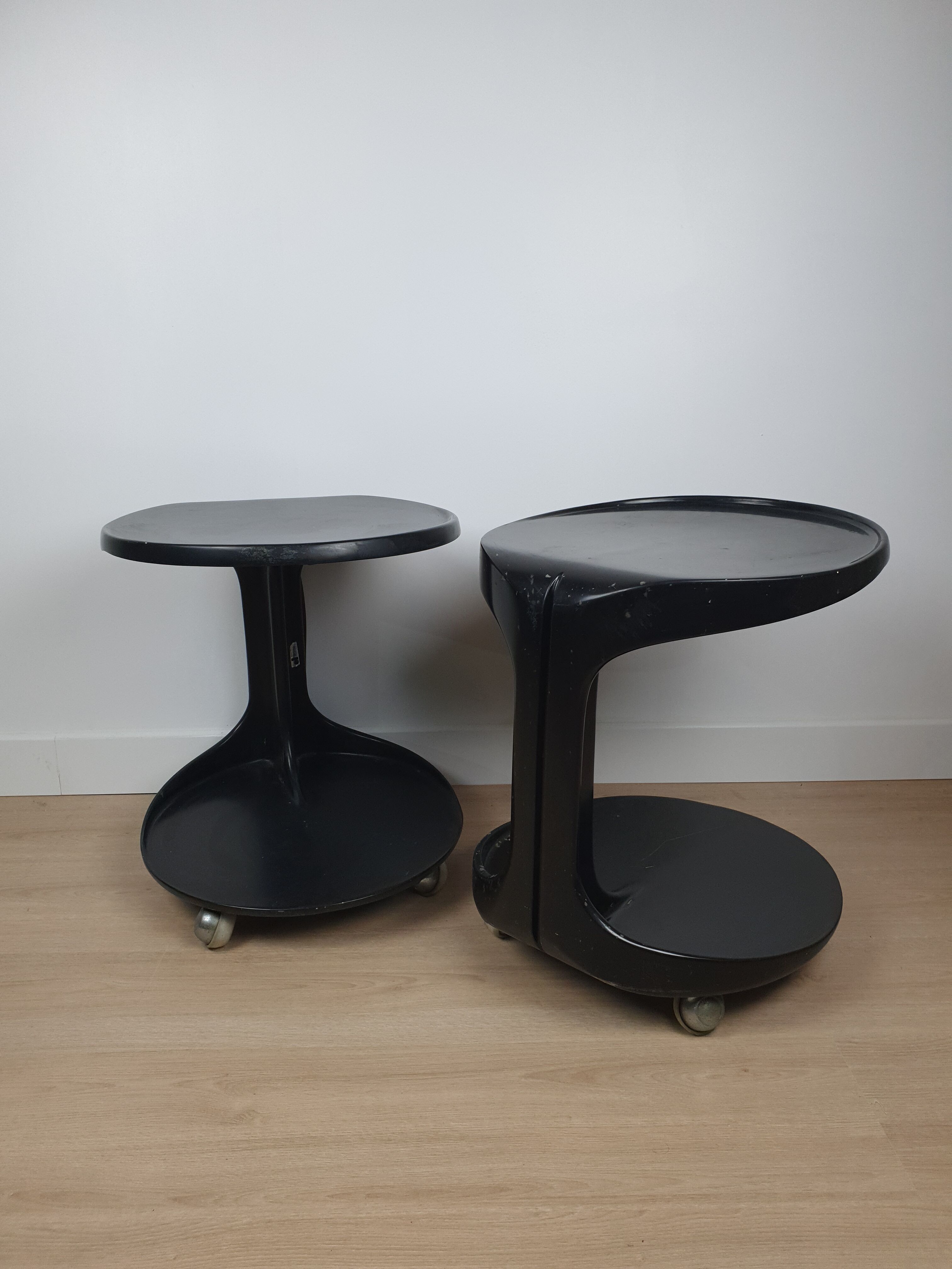 Pair of space age side tables