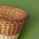 Panier corbeille vintage en osier et scoubidou
