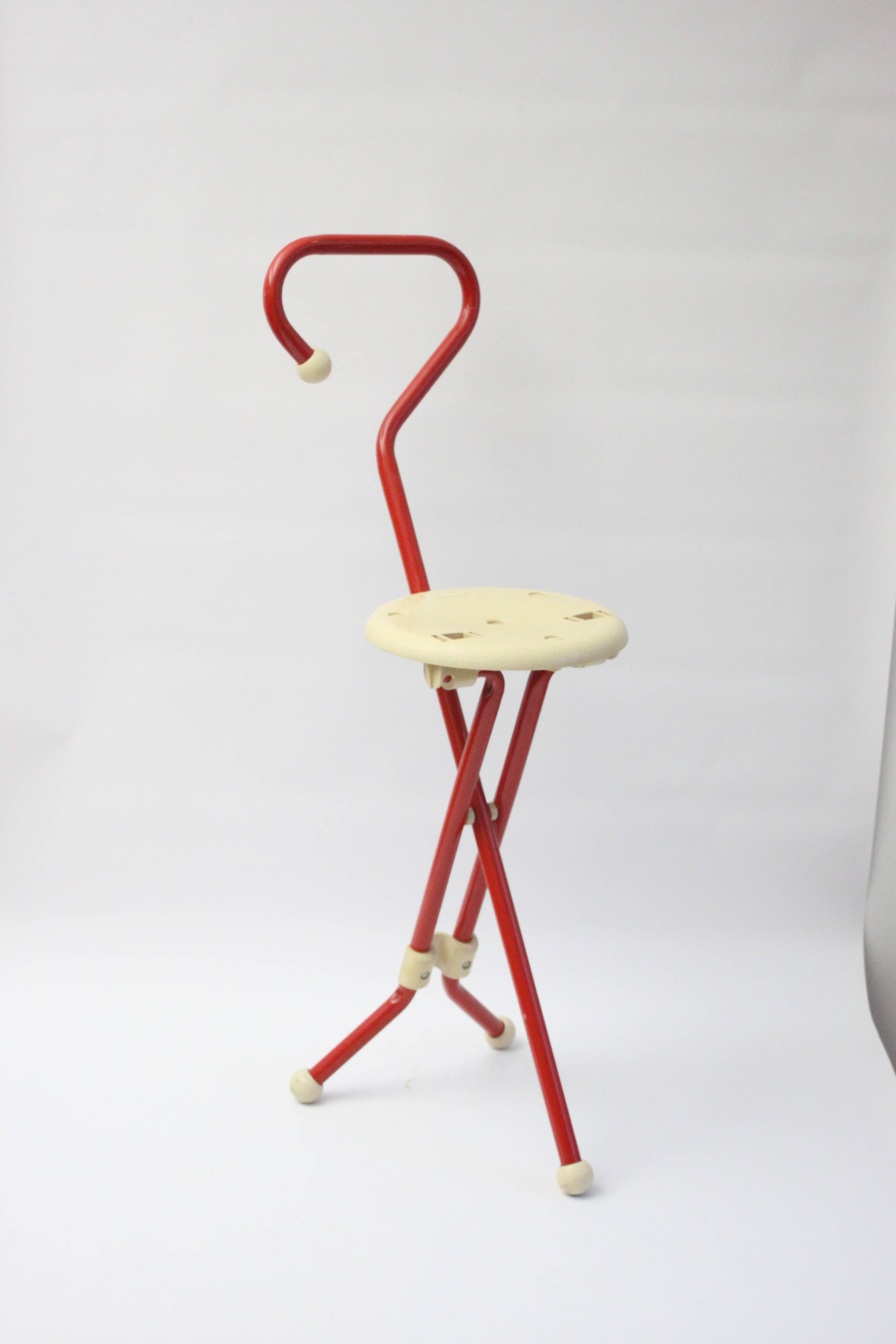Folding stick stool Ulysse model C.S. by Ivan Loss for Sandrigarden 1981
