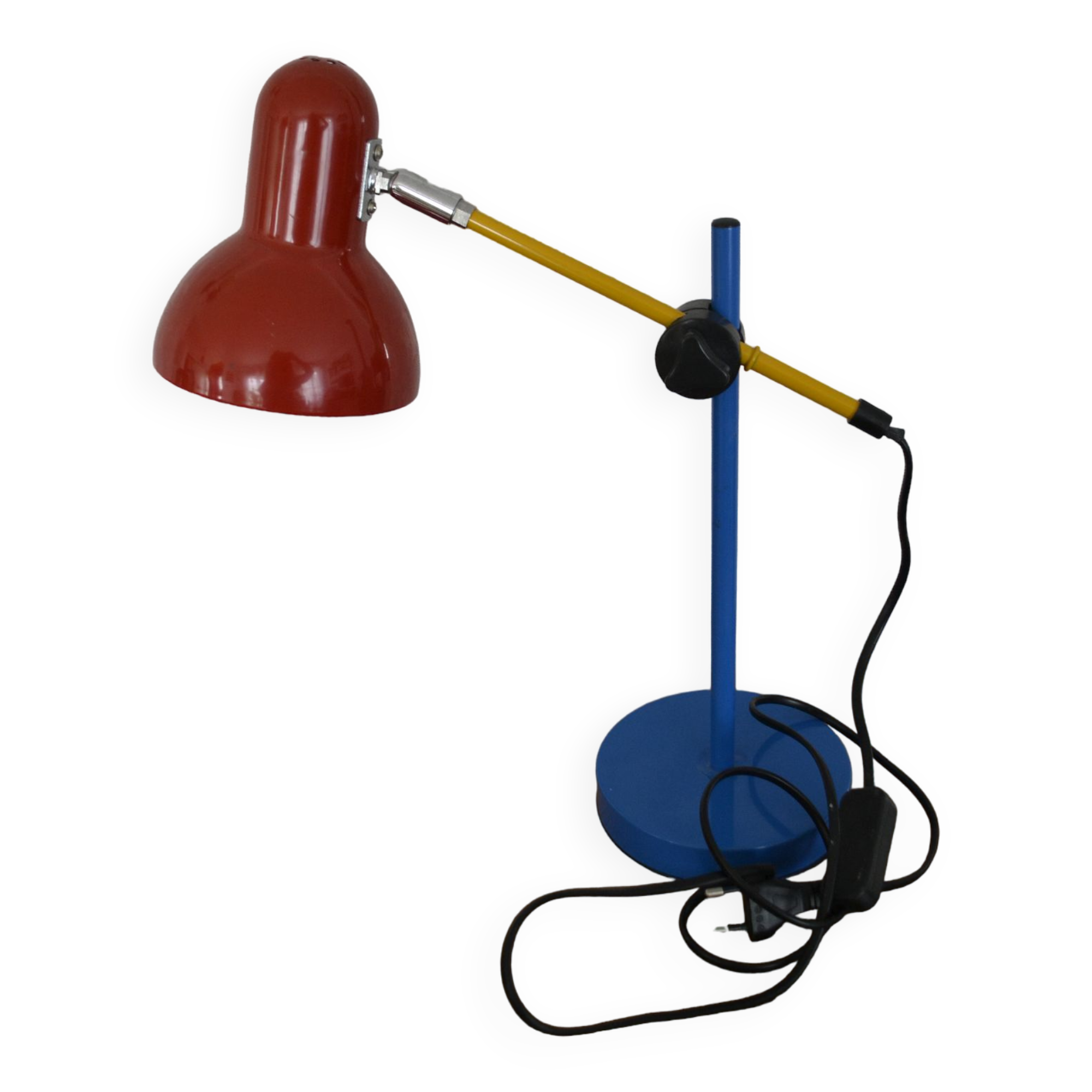 Multicolored articulated metal lamp