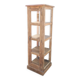 Tall display case in old wood