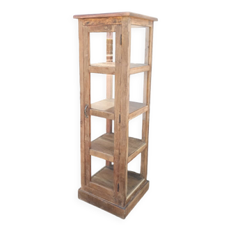 Tall old wooden display case