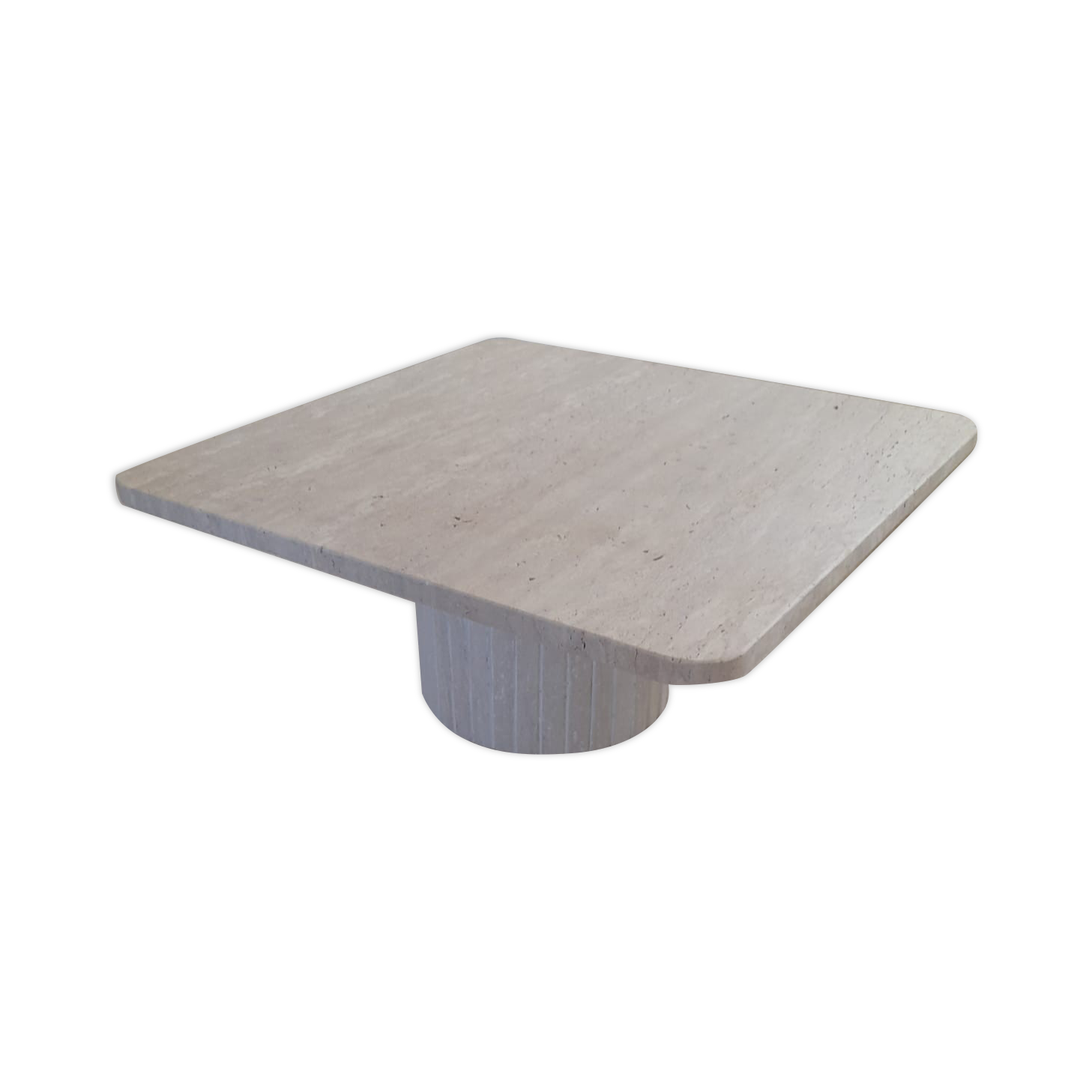 Table basse carrée kalia 70x70 travertin naturel Selency
