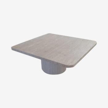 Table basse carrée - kalia - 70x70 - travertin naturel