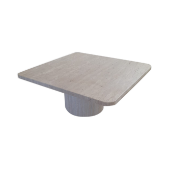 Table basse carrée - kalia - 70x70 - travertin naturel