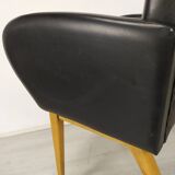 Vintage armchair skaï black