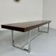 Ancienne et XXL table basse design italien année 70 placage palissandre