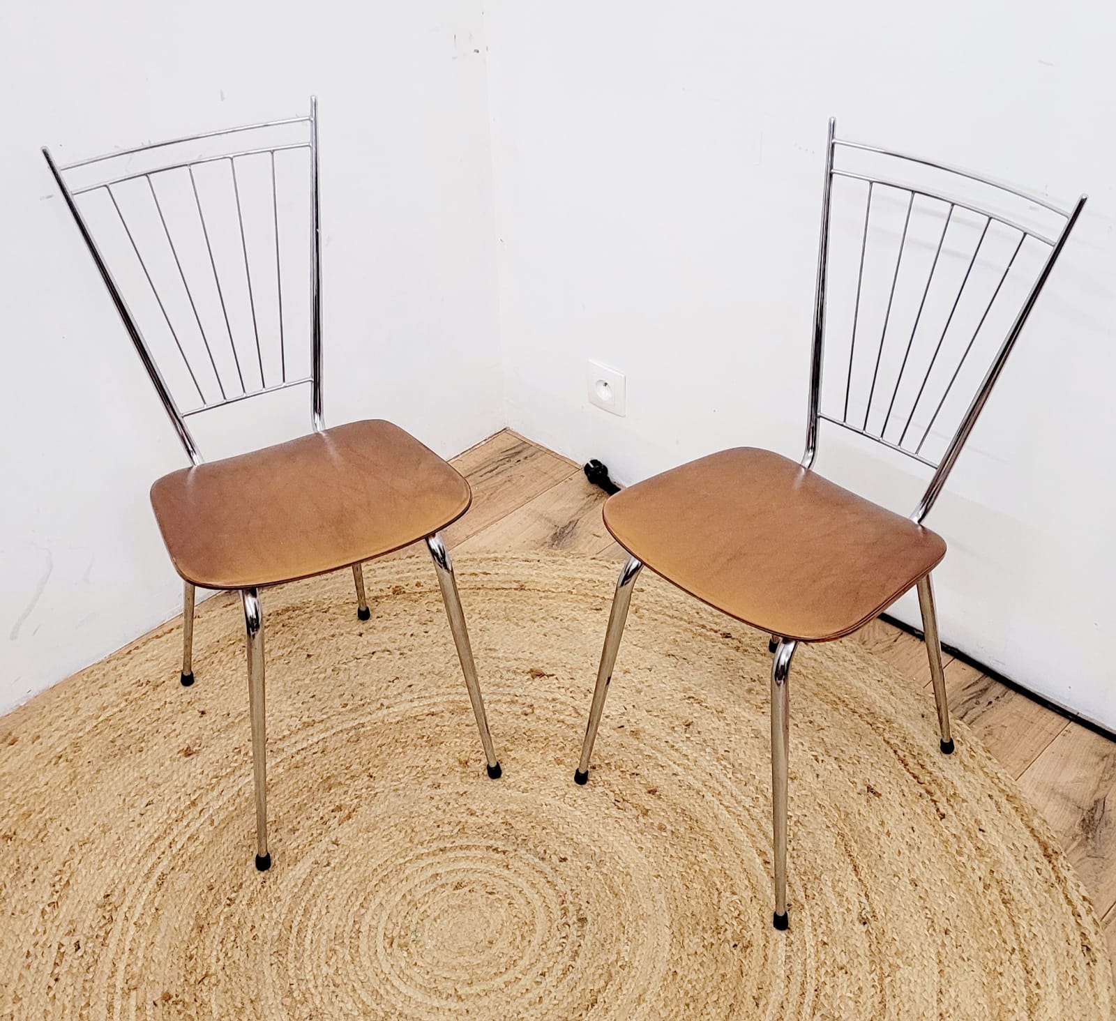 Set of 2 chairs vintage kitchen 70s