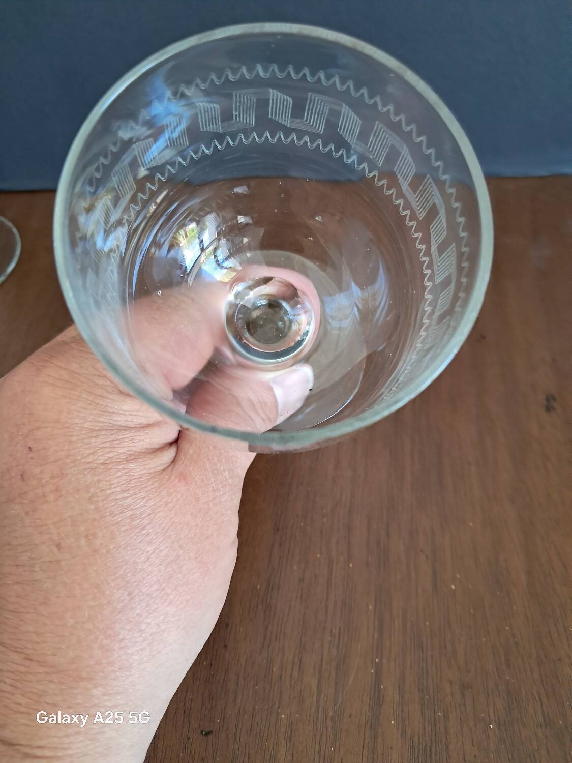 5 guilloche wine glasses from the 1910s/1920s