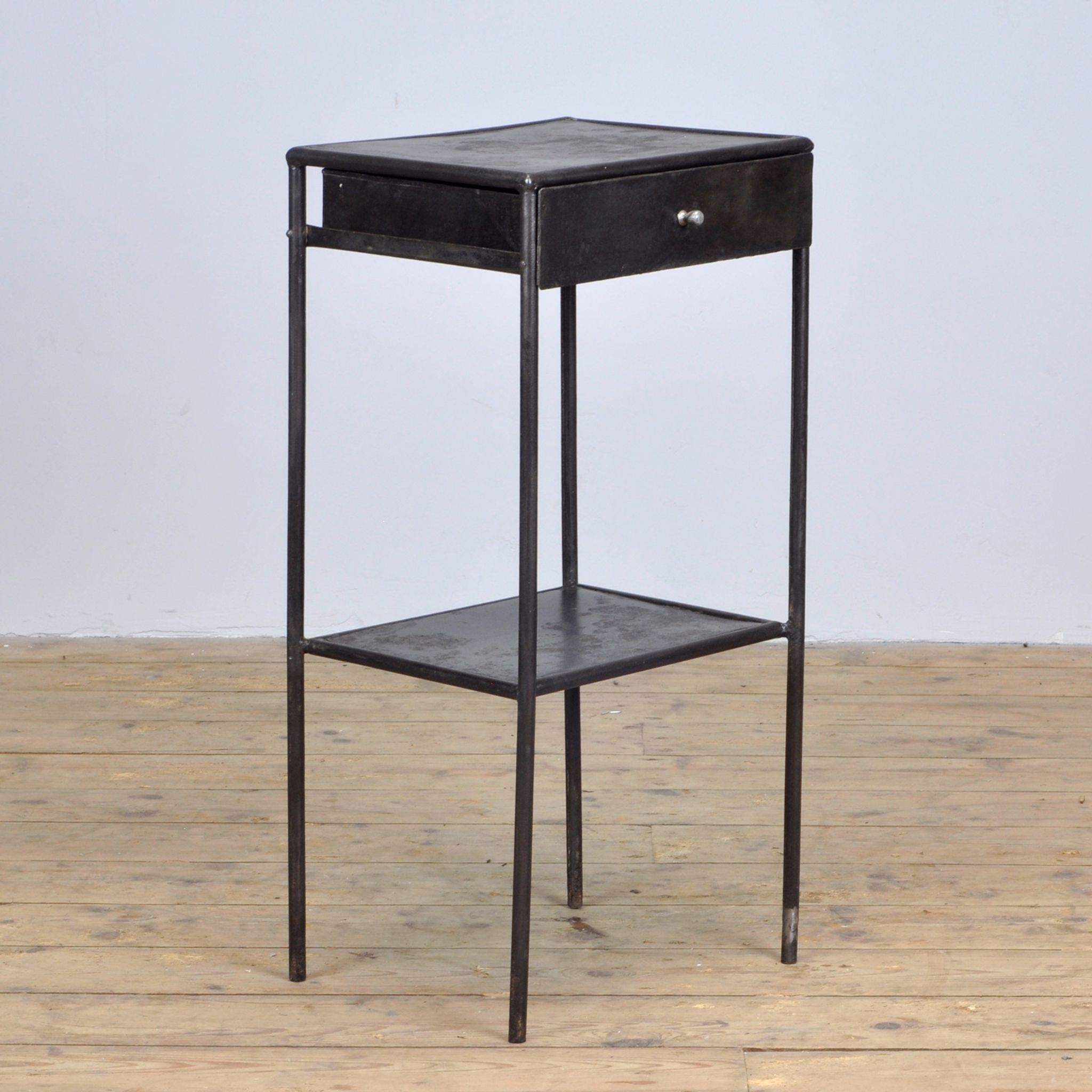Steel hospital bedside cabinet, 1920's