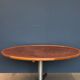 Vintage round coffee table metal base