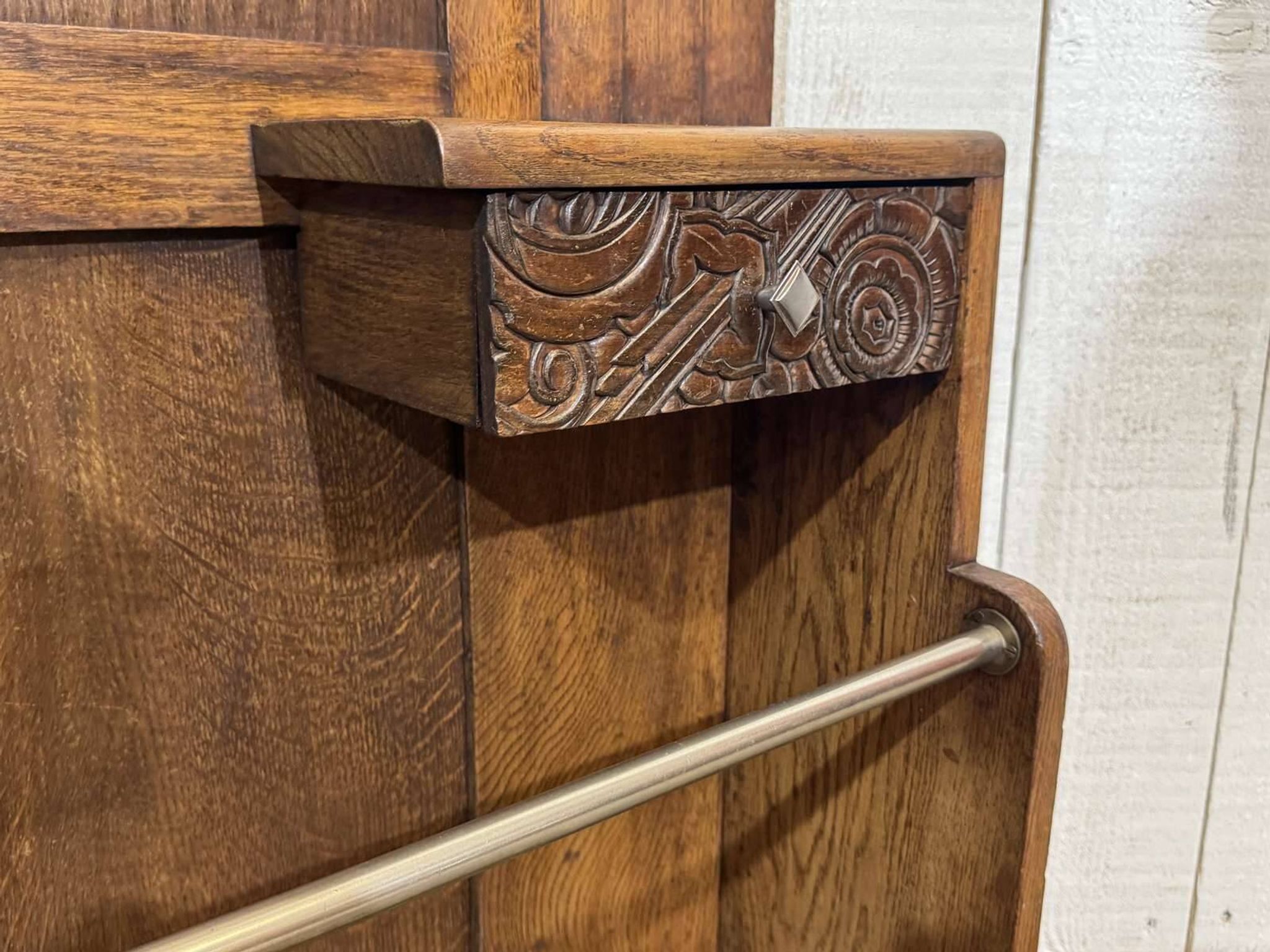 1930s Art Deco oak wardrobe