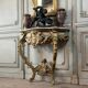 Console de style Louis XV en bois polychrome, vers 1880