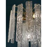 Murano Glass Chandelier With Hammered Strips ”Listelli” by Simoeng