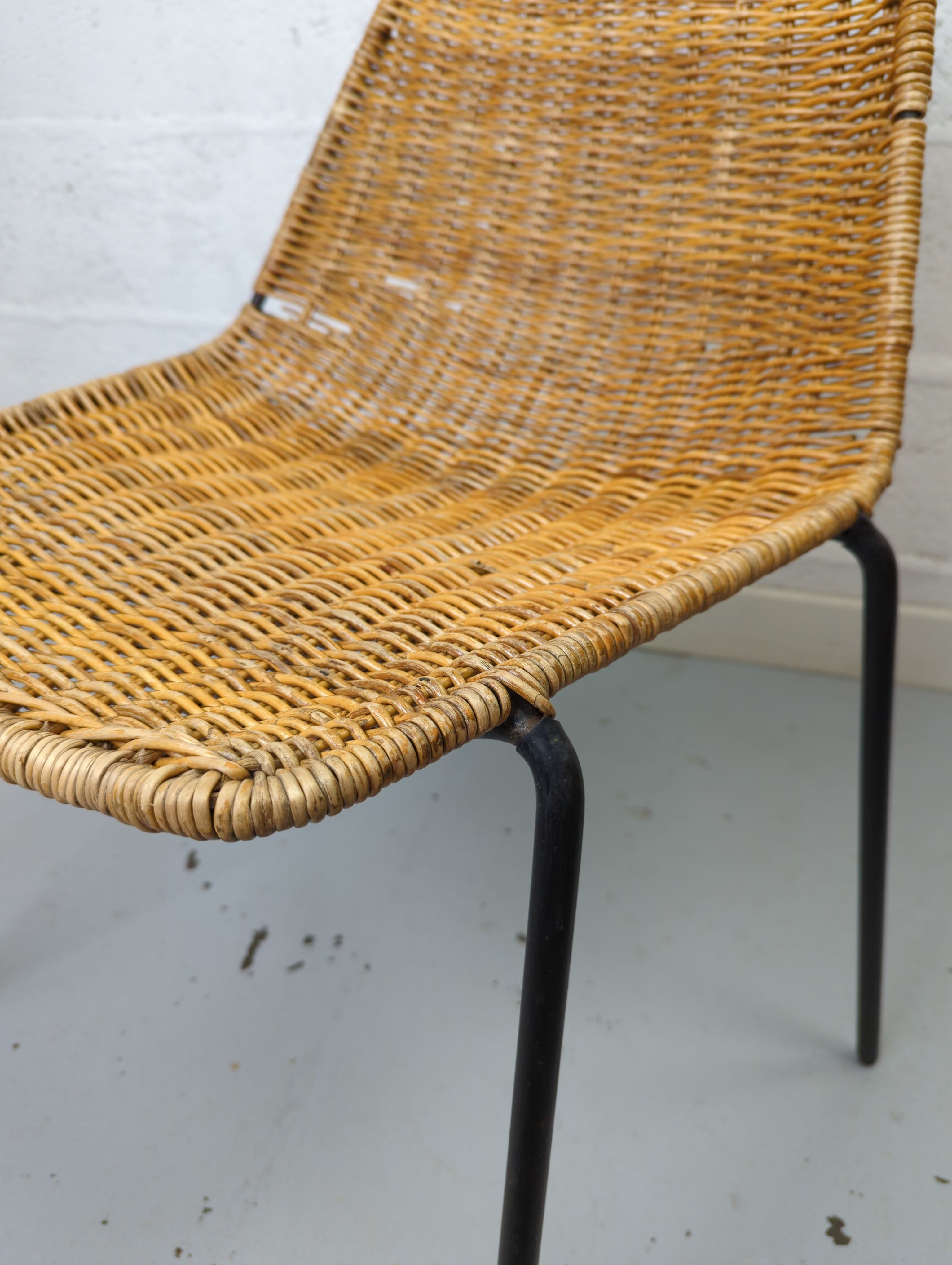 Pair of chairs Gian Franco Legler model Basket