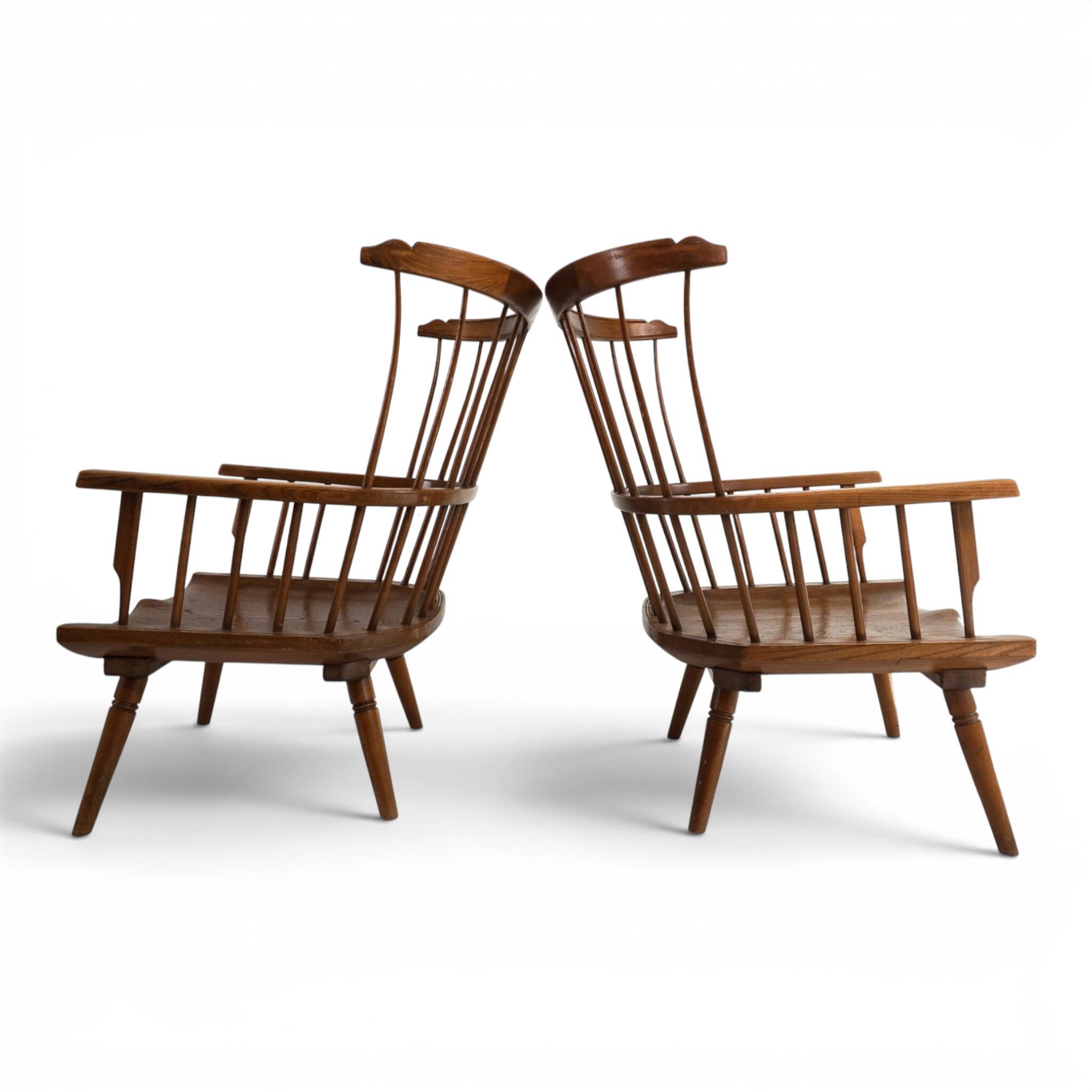 Paire de fauteuils lounge Windsor faits à la main, Angleterre, vers 1960