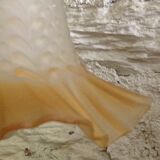 Old table lamp brass vintage tulip glass