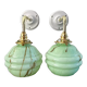 Pair of new electrified mint Art Deco sconces