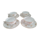 Lot of 4 Limoges gold flower gold coffee cups and cups