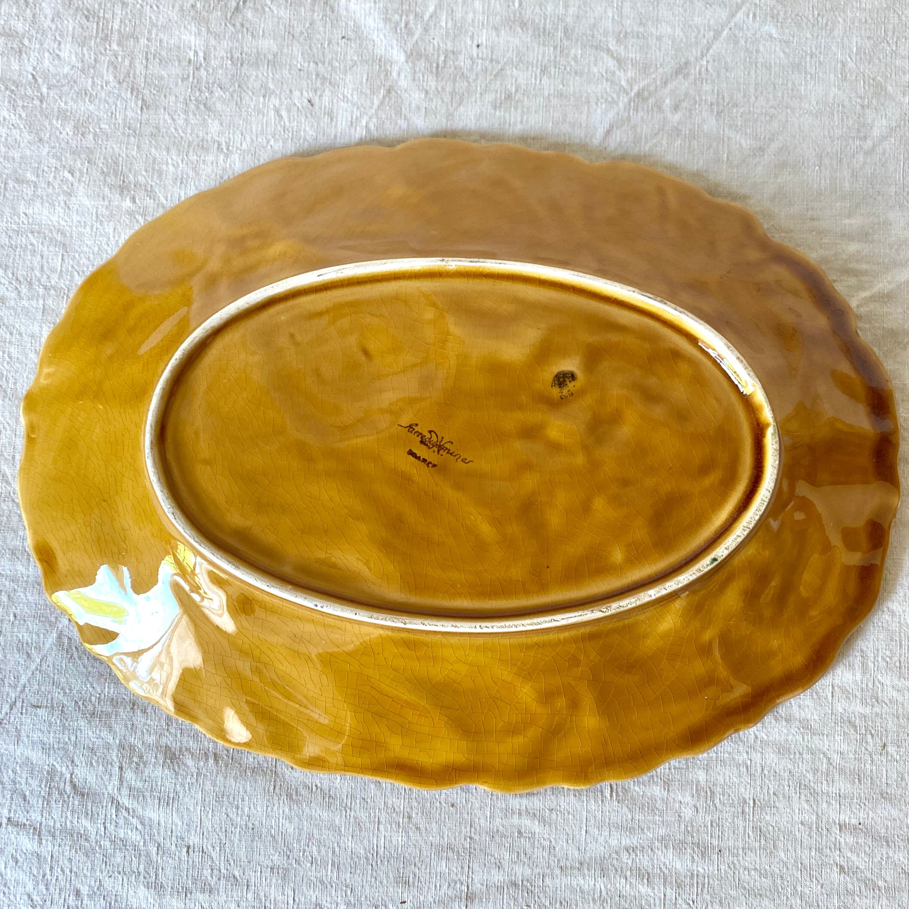 Sarreguemines oval slip dish