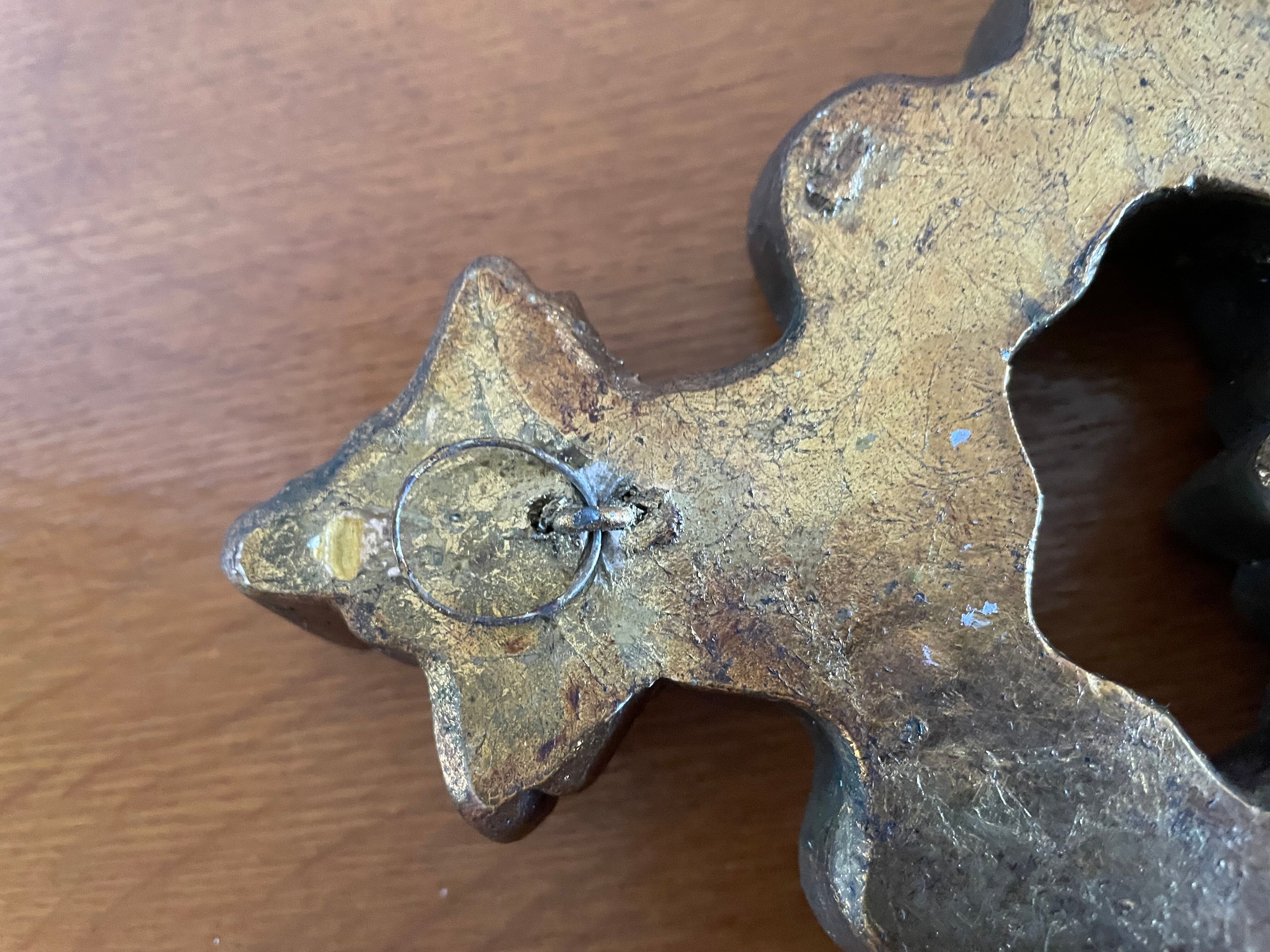 Golden mirror 28x44cm