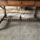 Old desk style henri ii table + drawer wood turned vintage