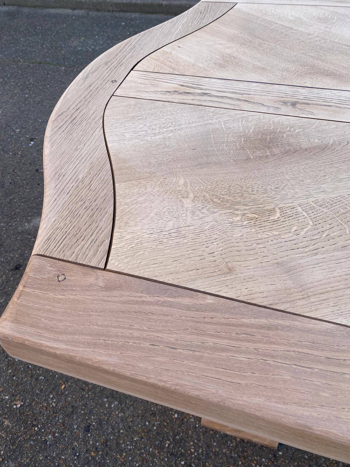 Renovated extendable monastery dining table in solid oak 220-300cm