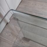Pair of glass bedside tables or sofa tips