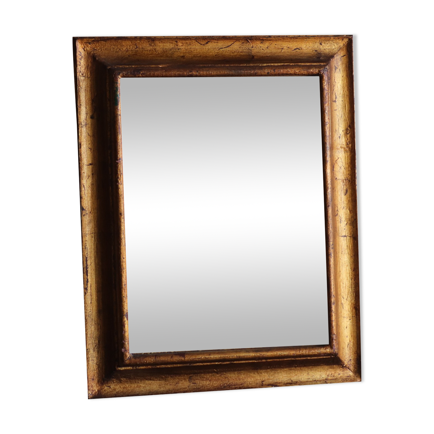 Miroir ancien en bois doré 42x52cm