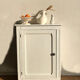 Parisian buffet of the 1940s painted white