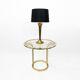 Lampe de table en laiton style Art Nouveau années 1970 Glamour Chic Jugendstil Light