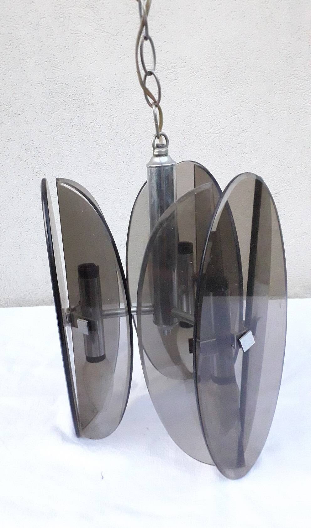Glass pendant light 1970