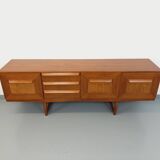 Vintage Scandinavian style sled foot sideboard in teak from the 60s