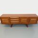 Vintage Scandinavian style sled foot sideboard in teak from the 60s