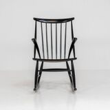 Rocking chair « IW3 » d'Illum Wikkelsø pour Niels Eilersen (Danemark, années 1950).