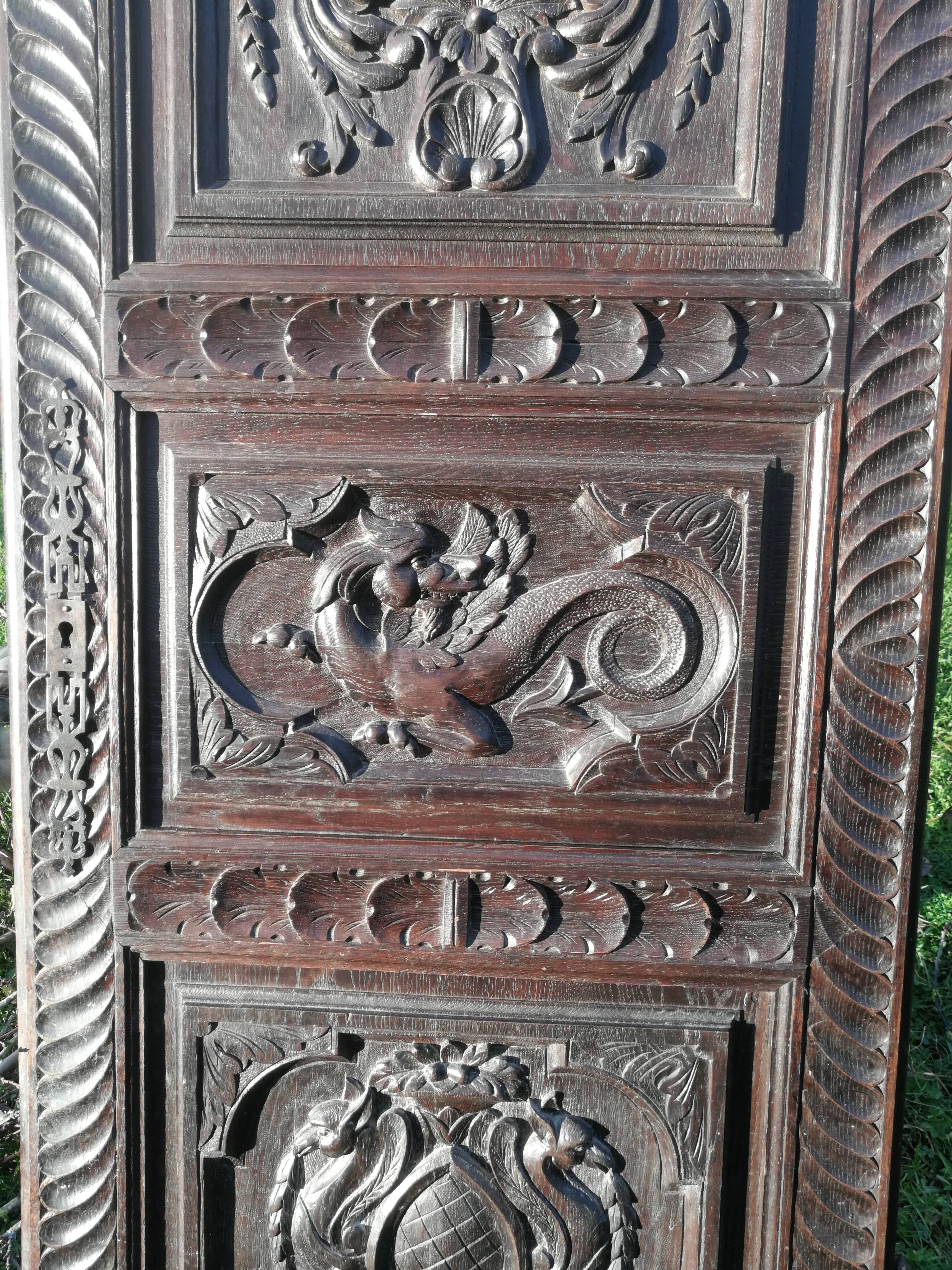 Carved wooden door