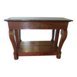 console-style empire/restauration-à crosses-fond de miroir-pieds griffes