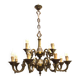 Bronze chandelier, Mazarin style, 12 lights, mid-19th century.