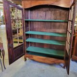 Louis XV display case library with small panes from the beginning of the 19th century