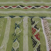 Berber handmade green kilim rug in pure wool 210-115cm