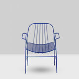 Pair of openwork iron armchairs, 1960s