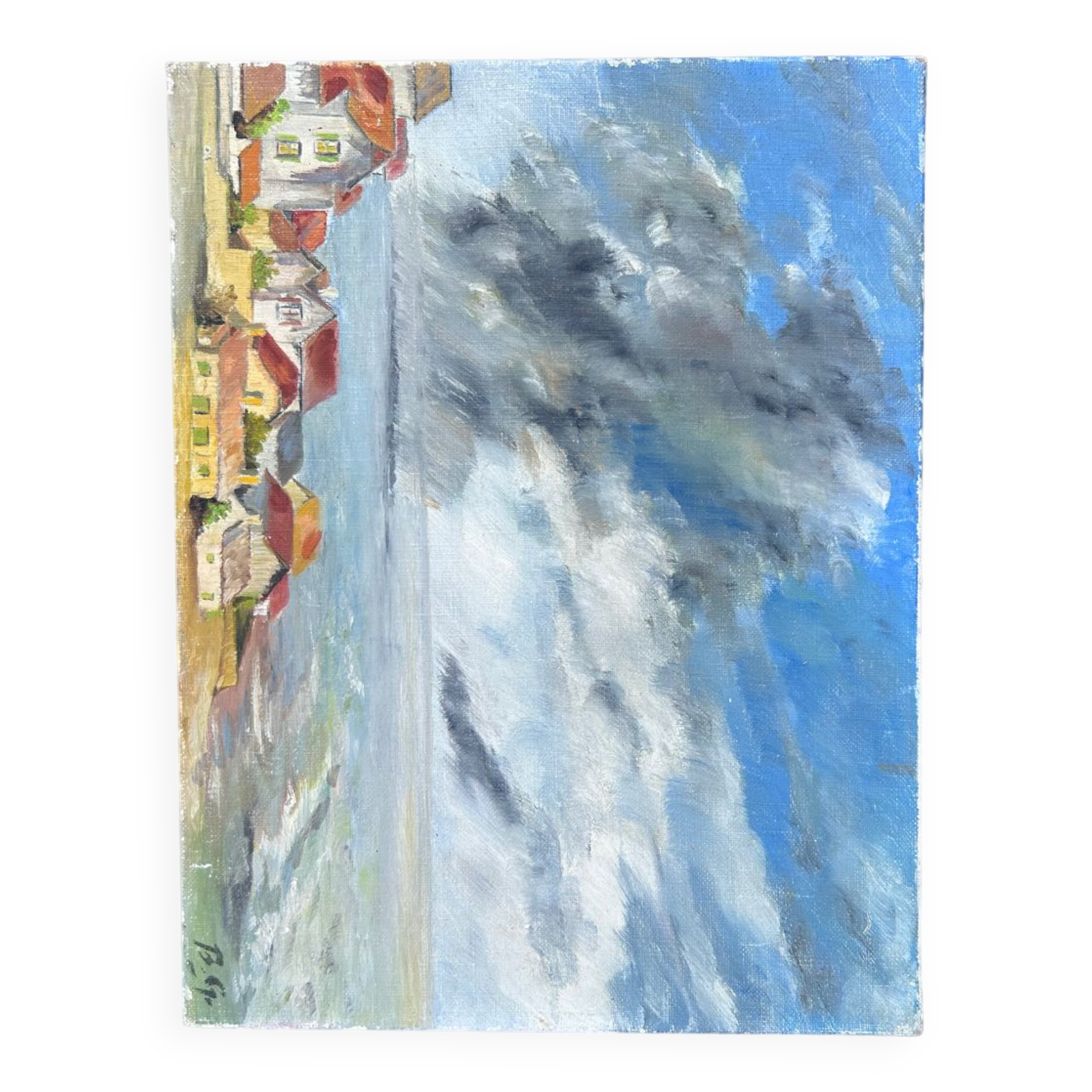 Seaside Hamlet Painting