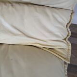 Modular sofa in leather and suede