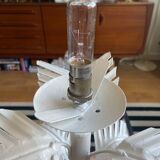 Palm lamppost in opaline and white metal