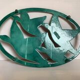 Zoomorphic enameled cast iron trivet
