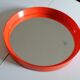 Vintage orange round wall mirror 60 70