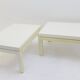 Pair of Cream White Lacquered end/side tables - 1980s